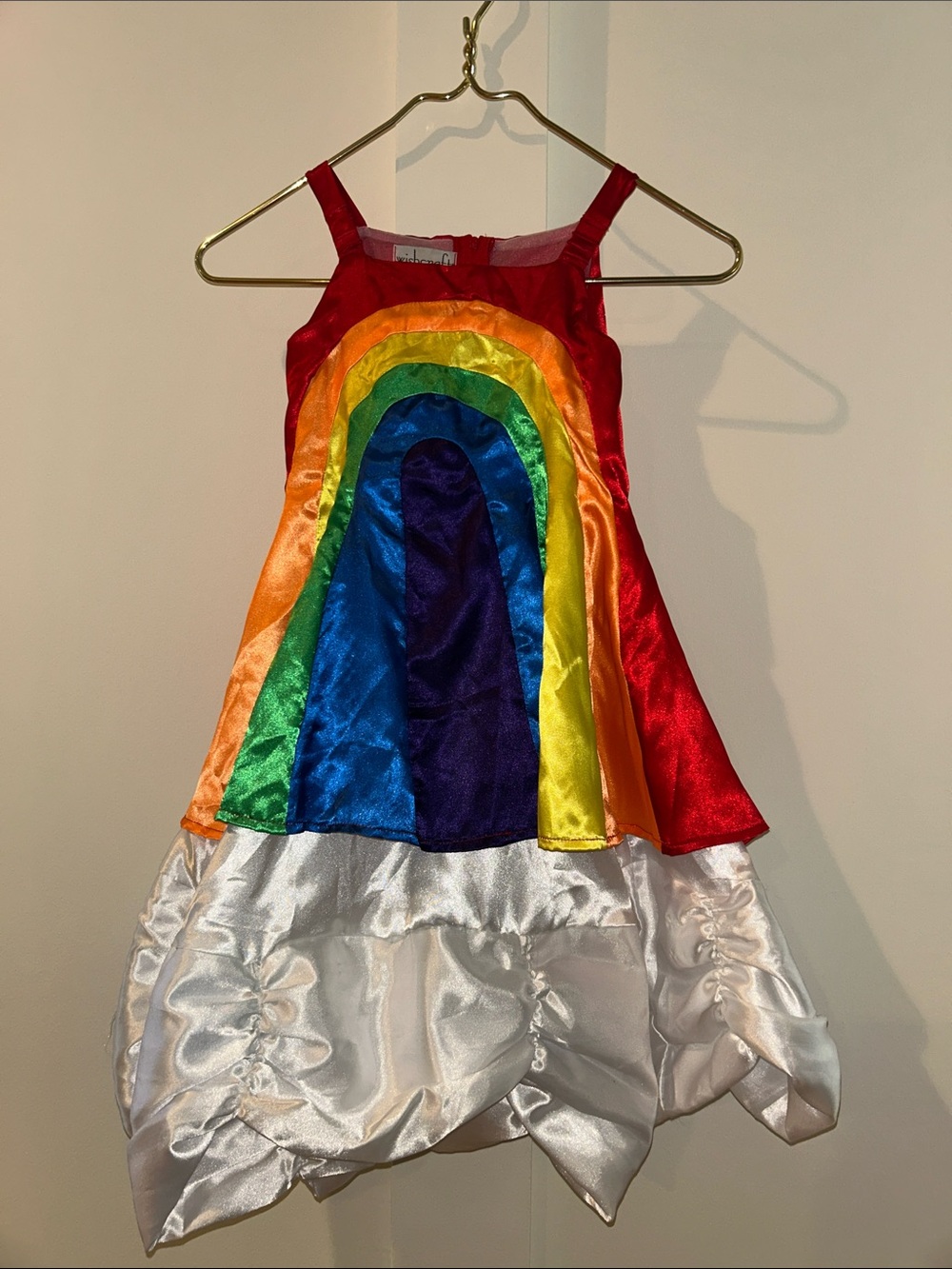 Multicolored Satin Costume Dress